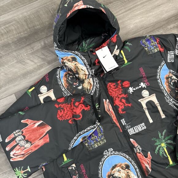 Nike LeBron Therma-Fit Down Fill Puffer Jacket Black Sz XXL FB6974-010 NWT $250‎ - Picture 1 of 10